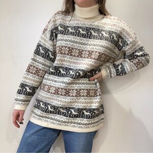 Vintage Faire Isle Neutral Sweater